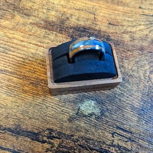 Abalone Shell Ring, Size 7.5 Tungsten